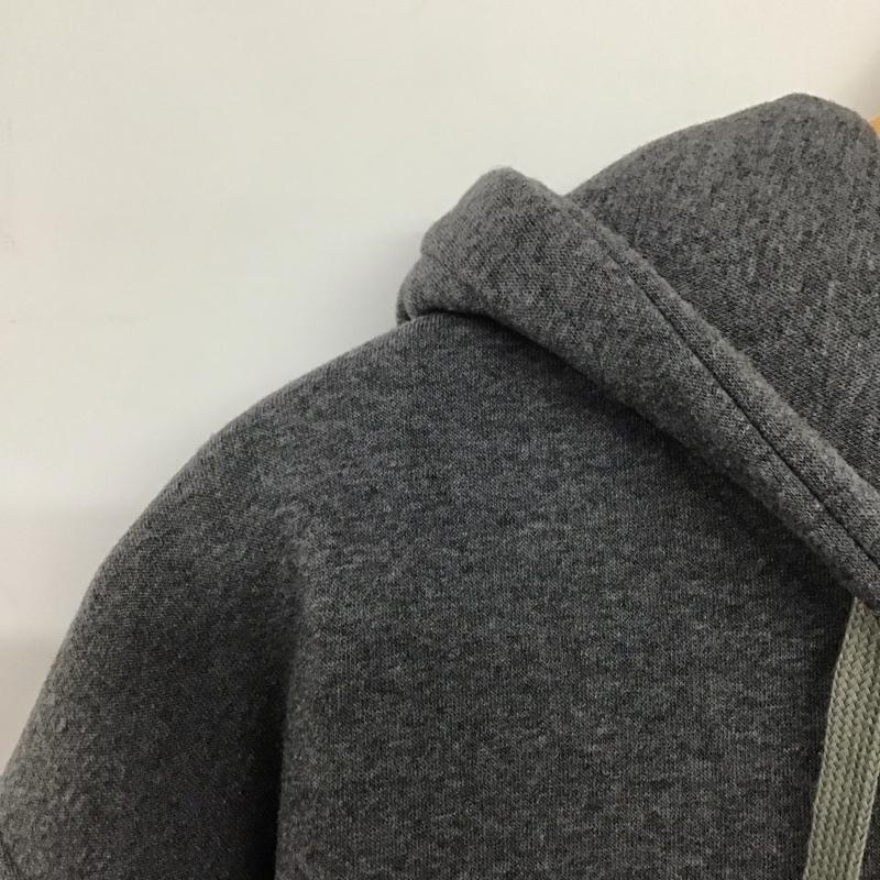 ザノースフェイス THE NORTH FACE パーカー 長袖 裏起毛 フルジップ XL ロゴ、文字 灰 / グレー /  レディース USED 古着 中古 10142307