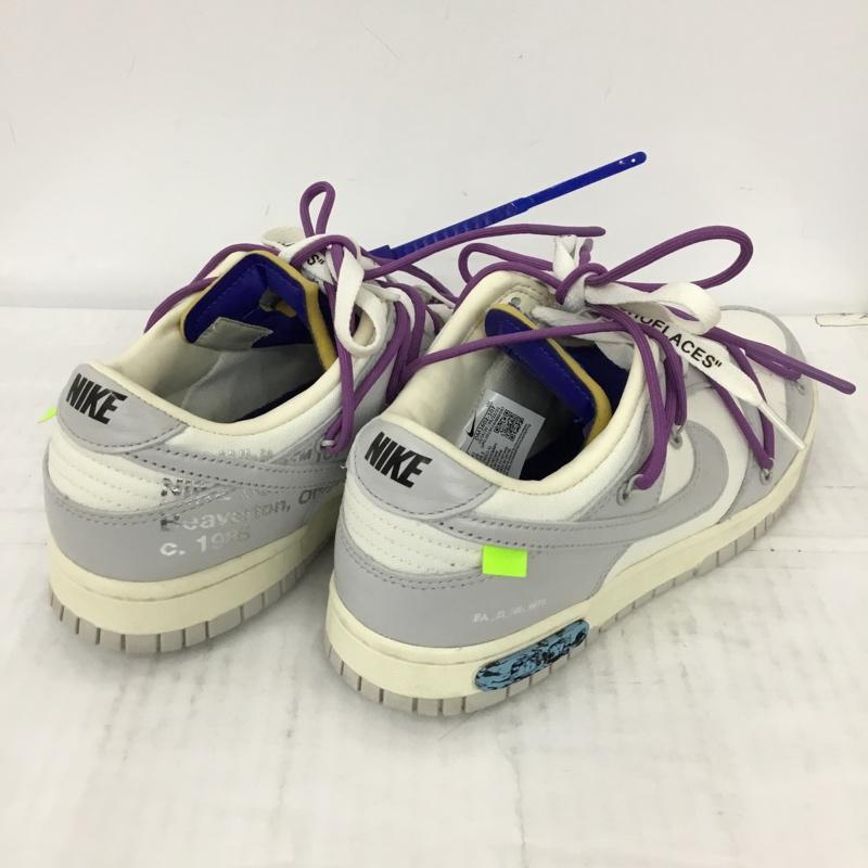 ナイキ NIKE スニーカー スニーカー DM1602-107 DUNK LOW OFF-WHITE 26cm 箱有 26.0cm ロゴ、文字 白 / ホワイト / X 灰 / グレー / X 紫 / パープル /  メンズ USED 古着 中古 10109884