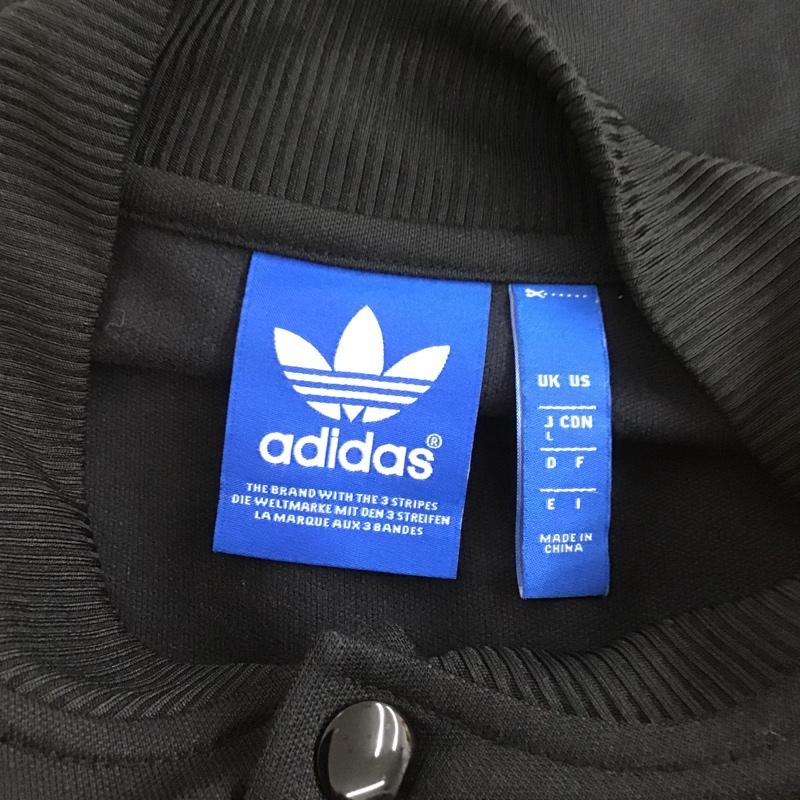 アディダス adidas ジャケット、上着 ジャンパー、ブルゾン S27485 トラック トップ スタジアム ジャケット L 無地 黒 / ブラック / X 黄 / イエロー /  メンズ USED 古着 中古 10106076