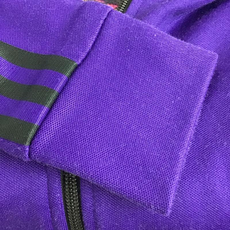 アディダス adidas ジャケット、上着 ジャンパー、ブルゾン ジップアップジャケット ジャージ アウター 古着 ロゴ、文字 紫 / パープル /  レディース USED 古着 中古 10144269