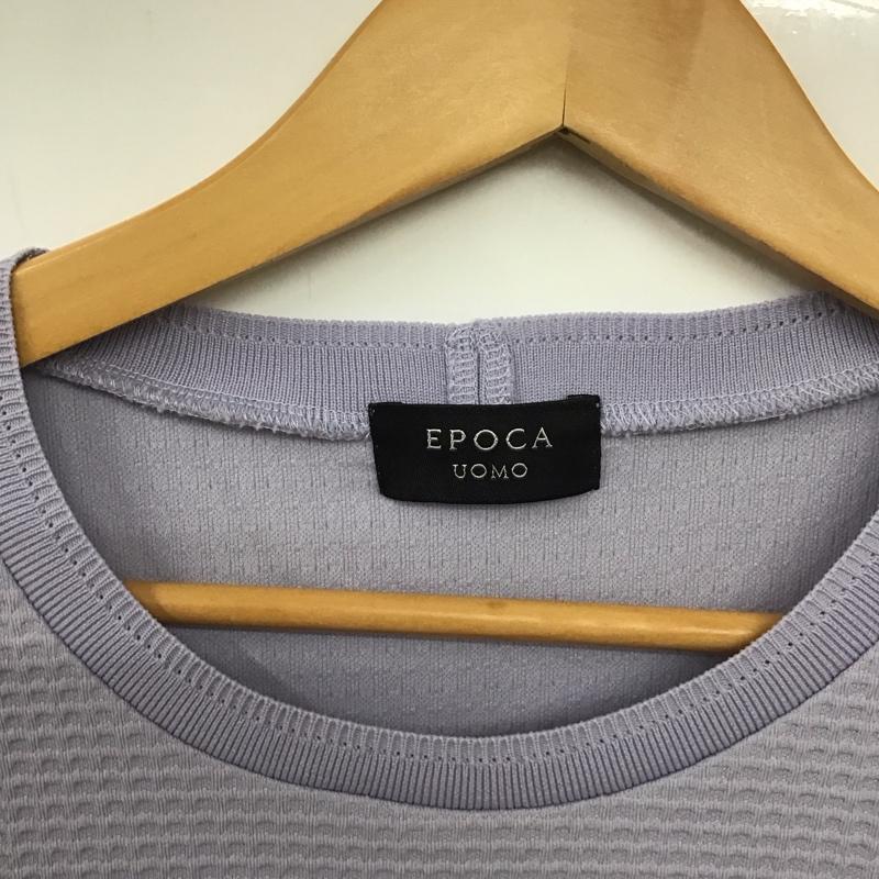 エポカウォモ EPOCA UOMO Tシャツ 半袖 半袖カットソー 無地Tシャツ クルーネックカットソー ロゴ、文字 紫 / パープル /  メンズ USED 古着 中古 10135853