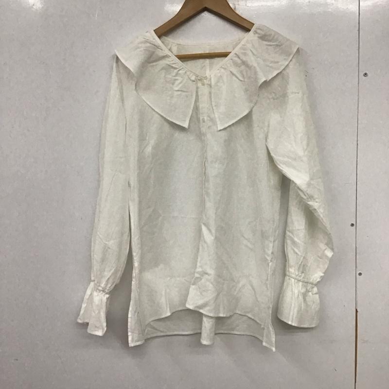 ローリーズファーム LOWRYS FARM シャツ、ブラウス 長袖 FREE 無地 白 / ホワイト /  レディース USED 古着 中古 10140343