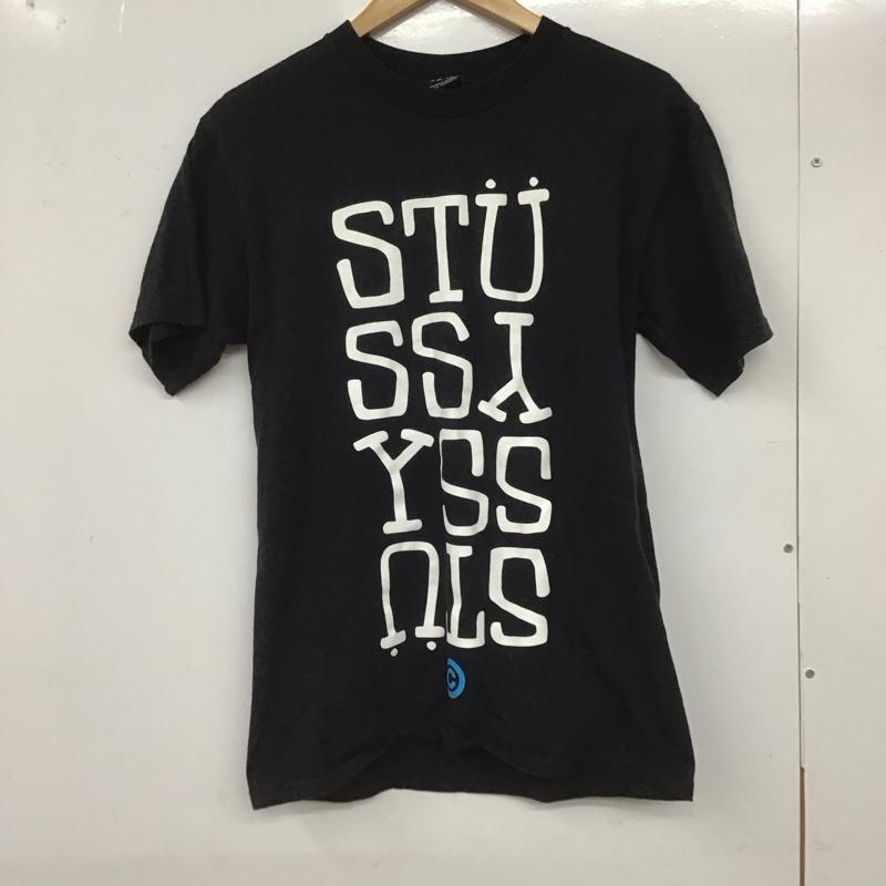 ステューシー STUSSY Tシャツ 半袖 半袖カットソー プリントTシャツ クルーネックカットソー S ロゴ、文字 黒 / ブラック /  メンズ USED 古着 中古 10128671