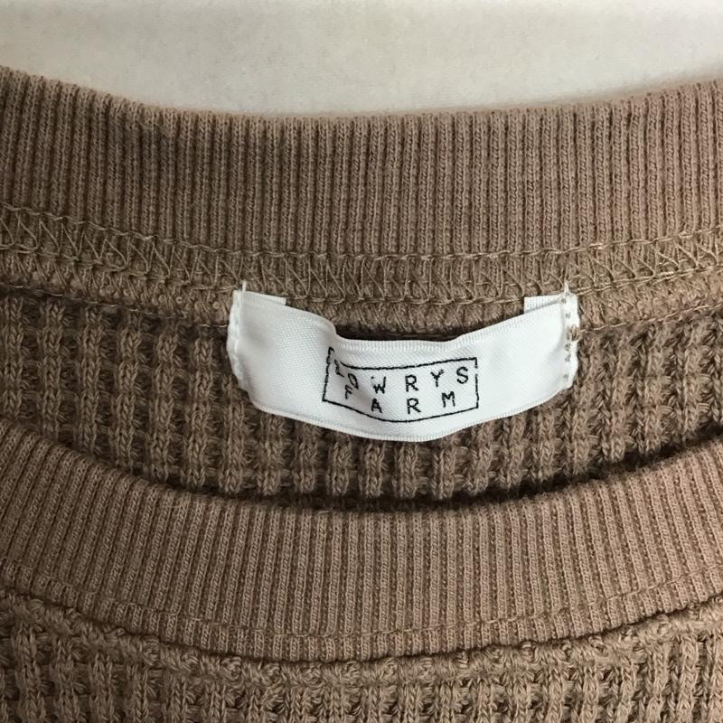 ローリーズファーム LOWRYS FARM ワンピース ロングスカート LF719002AD ワッフル 長袖 FREE 無地 茶 / ブラウン /  レディース USED 古着 中古 10116929