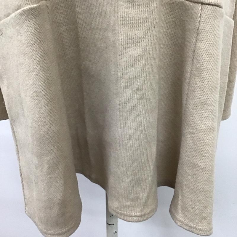 カスタネ Kastane ワンピース ミニスカート KA22SC511 ペプラム 長袖 2 無地 ベージュ / ベージュ /  レディース USED 古着 中古 10120393