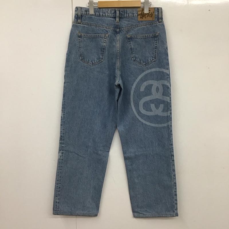 ステューシー STUSSY パンツ デニム、ジーンズ sslinkbigoljean ssリンク デニムジーンズ ワイドパンツ 28インチ プリント インディゴ / インディゴ /  メンズ USED 古着 中古 10119124