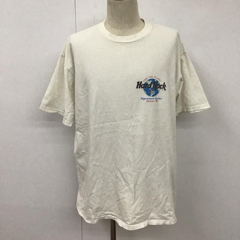ハードロックカフェ HARD ROCK CAFE Tシャツ 半袖 半袖カットソー プリントTシャツ クルーネックカットソー 古着 プリント 白 / ホワイト /  メンズ USED 古着 中古 10111622