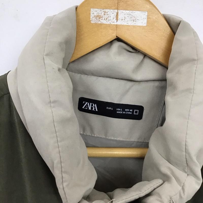 ザラ ZARA ジャケット、上着 ジャンパー、ブルゾン ジップアップジャケット ジャンパー ジャケット ダウンジャケット アウター L 無地 ベージュ / ベージュ /  メンズ USED 古着 中古 10121662