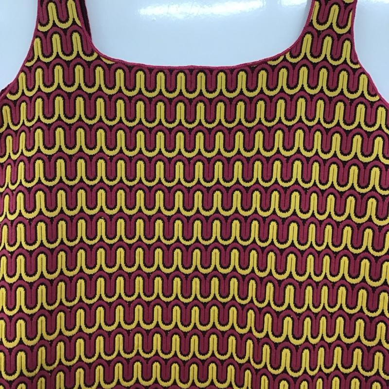 ザラ ZARA ワンピース ひざ丈スカート 1930 012 641 ノースリーブ M 総柄 桃 / ピンク / X 橙 / オレンジ /  レディース USED 古着 中古 10142151