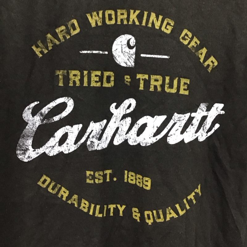 カーハート Carhartt Tシャツ 半袖 TK4612-M RELAXED FIT バックプリント S ロゴ、文字 ダークブラウン / ダークブラウン /  メンズ USED 古着 中古 10117753