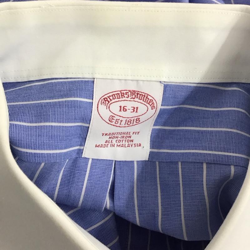 ブルックスブラザーズ BROOKS BROTHERS シャツ、ブラウス 長袖 長袖シャツ カラーシャツ ポケットシャツ 長袖カットソー ストライプシャツ ストライプ 水色 / ライトブルー /  メンズ USED 古着 中古 10113016