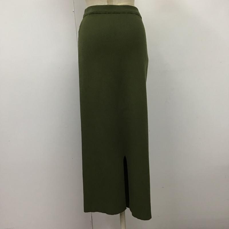 レプシィム LEPSIM スカート ロングスカート ロングニットスカート タイトニットスカート ストレッチ 無地 カーキ / カーキ /  レディース USED 古着 中古 10121673