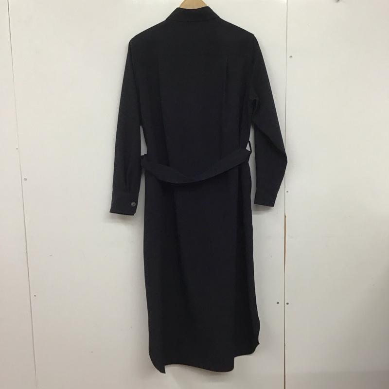 ソージュ SOÉJU ワンピース ロングスカート 長袖ロングワンピース シャツワンピース フロントボタン M 無地 紺 / ネイビー /  レディース USED 古着 中古 10146161