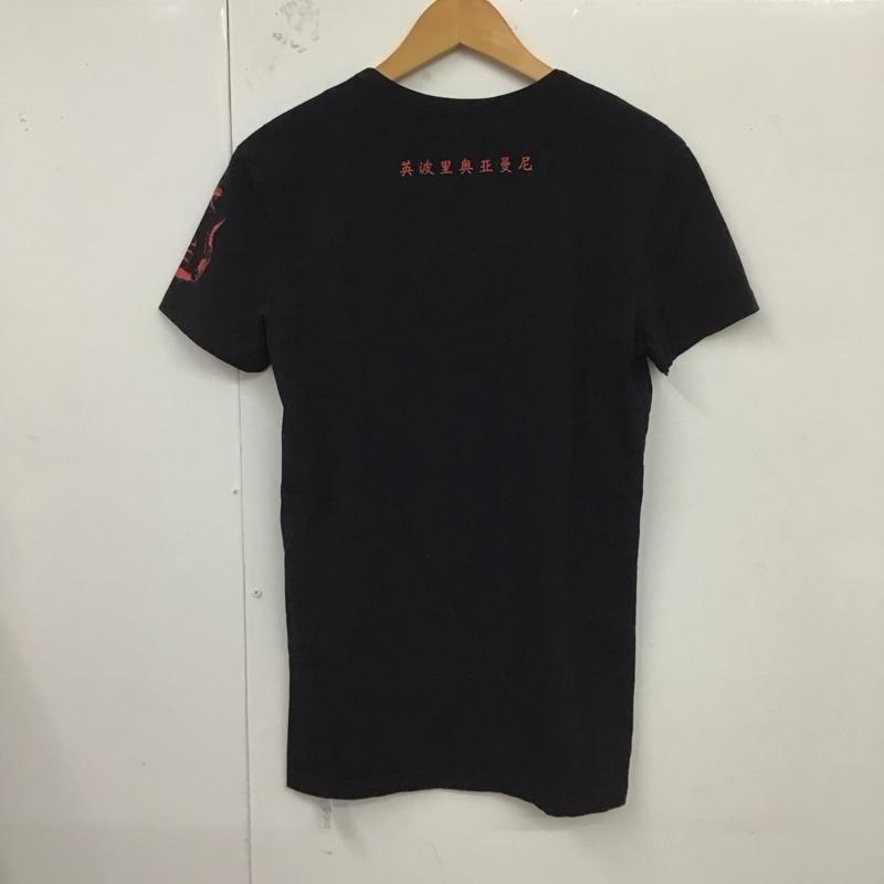 エンポリオアルマーニ EMPORIO ARMANI Tシャツ 半袖 半袖カットソー プリントTシャツ クルーネックカットソー アンダーウェア M ロゴ、文字 黒 / ブラック /  メンズ USED 古着 中古 10121656