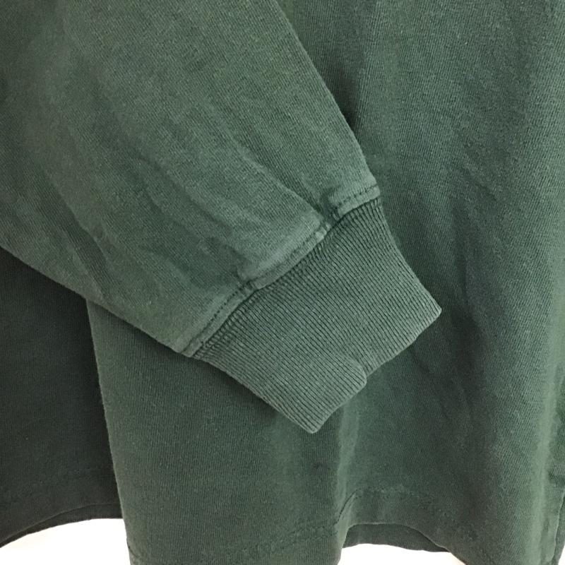 カーハート Carhartt カットソー 長袖 長袖カットソー ヘンリーネックカットソー M ロゴ、文字 緑 / グリーン /  メンズ USED 古着 中古 10149949