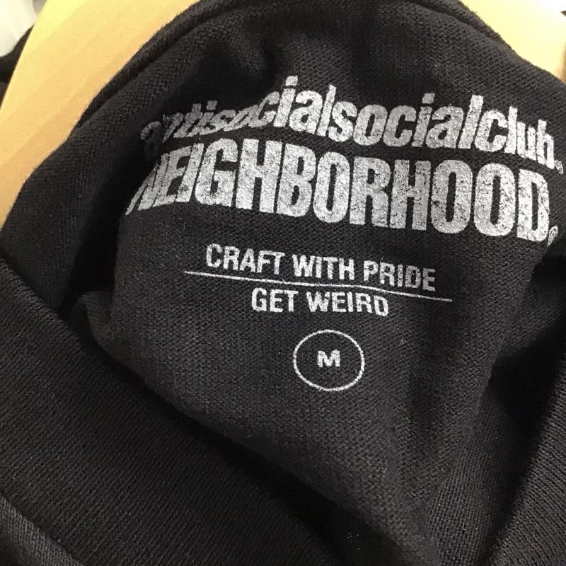 ネイバーフッド NEIGHBORHOOD Tシャツ 半袖 半袖カットソー プリントTシャツ クルーネックカットソー antisocialsocialclub M プリント 黒 / ブラック /  メンズ USED 古着 中古 10132887