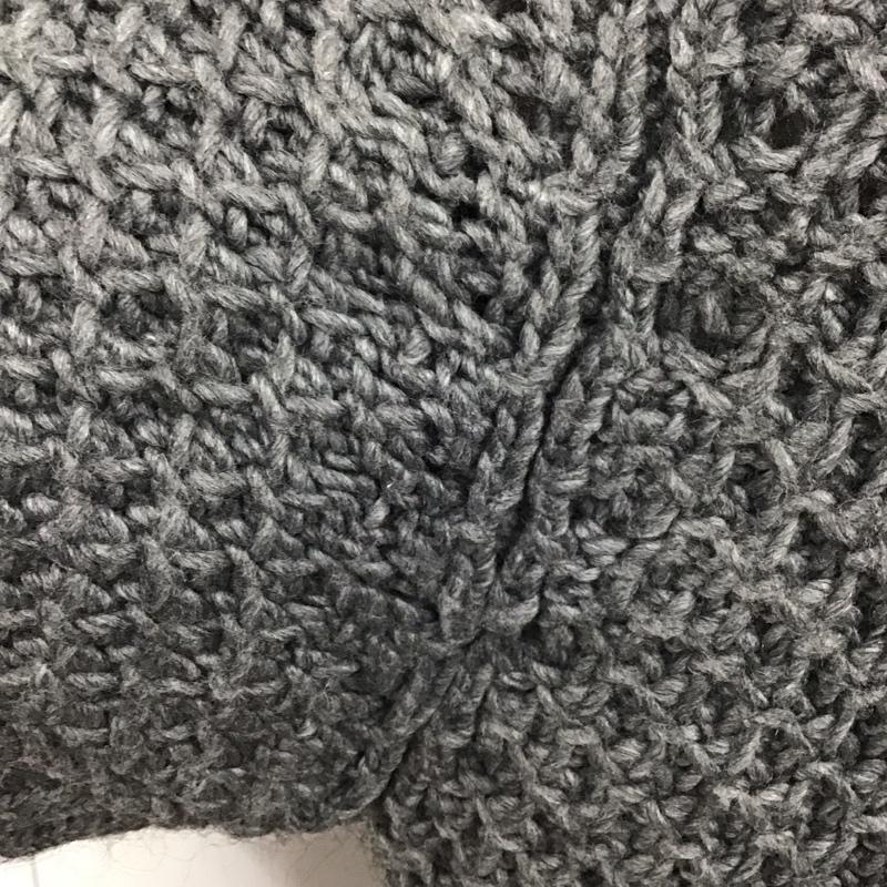 ザラニット ZARA KNIT ワンピース ひざ丈スカート ニットワンピース 半袖 タートルネック M 無地 灰 / グレー /  レディース USED 古着 中古 10119627