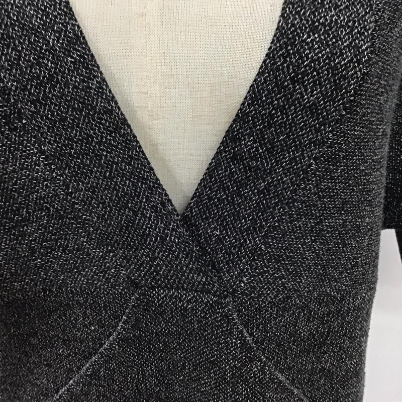 ザラ ZARA ワンピース ミニスカート ニット S 無地 チャコールグレー / チャコールグレー /  レディース USED 古着 中古 10121487
