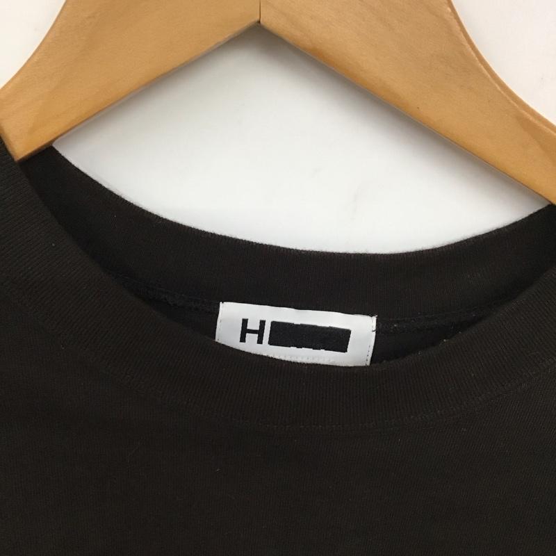 アッシュ H カットソー 長袖 長袖カットソー 無地カットソー クルーネック L 無地 黒 / ブラック /  メンズ USED 古着 中古 10130980