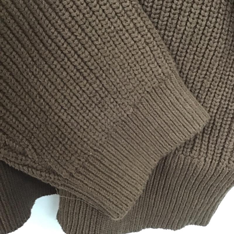ウィム バイ リドム WYM LIDNM ニット、セーター 長袖 WYkn589 HALF ZIP AZE KNIT WYM M 無地 茶 / ブラウン /  メンズ USED 古着 中古 10144712