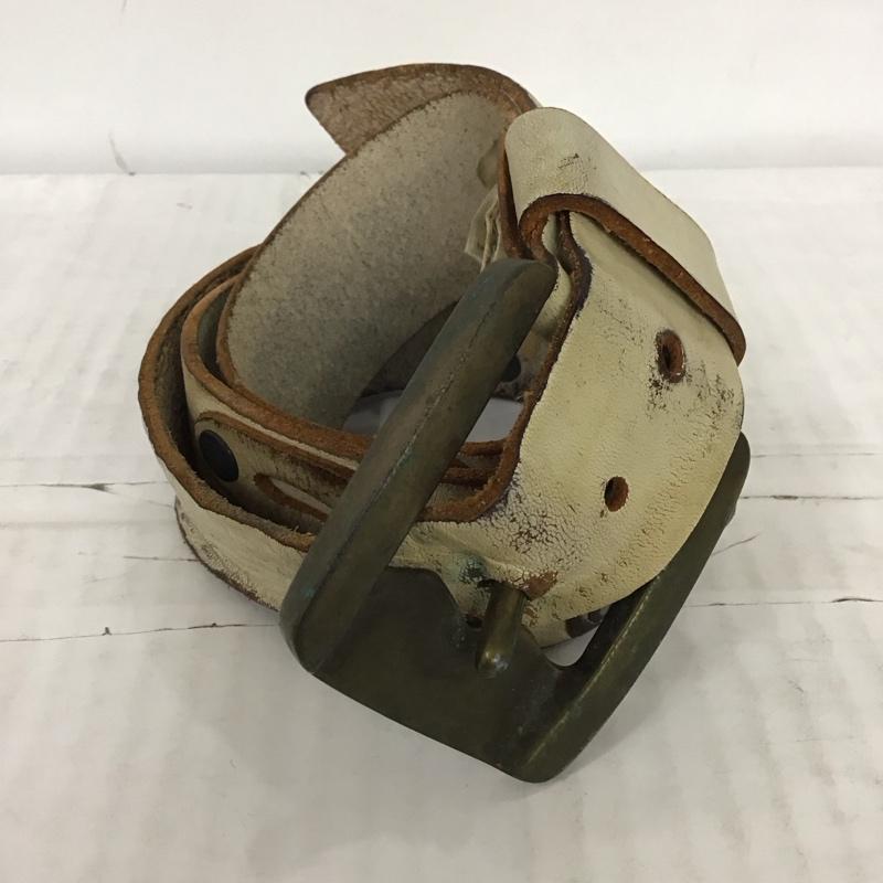 ディーゼル DIESEL ベルト・バックル ベルト レザー ロゴ、文字 白 / ホワイト /  メンズ USED 古着 中古 10115068