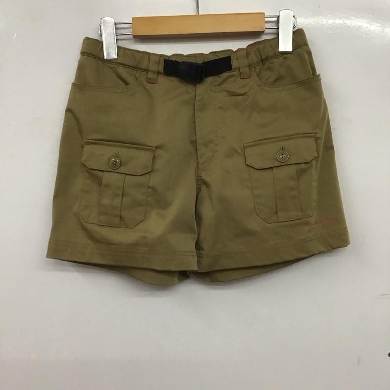 コロンビア Columbia パンツ ショートパンツ アウトドア M ロゴ、文字 ベージュ / ベージュ /  レディース USED 古着 中古 10146374