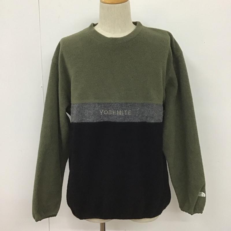 ザ ノースフェイス パープルレーベル THE NORTH FACE PURPLE LABEL ニット、セーター 長袖 NT6951N クルーネックセーター 長袖プルオーバー カットソー L ロゴ、文字 黒 / ブラック / X 灰 / グレー / X カーキ / カーキ /  メンズ USED 古着 中古 10107121