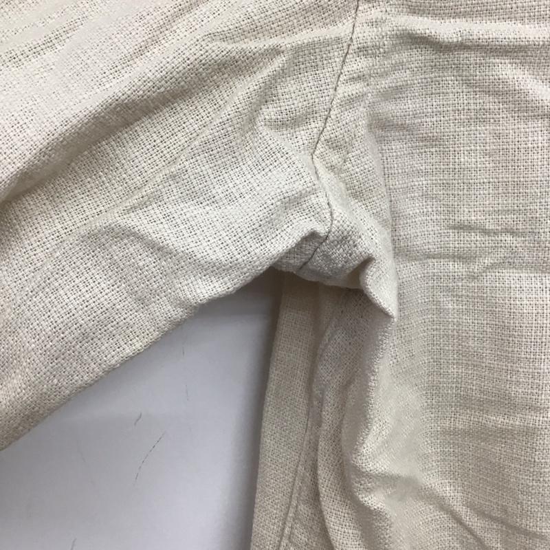 ザラ ZARA シャツ、ブラウス 長袖 長袖シャツ 無地シャツ ノーカラーシャツ プルオーバーシャツ M 無地 ベージュ / ベージュ /  メンズ USED 古着 中古 10139873