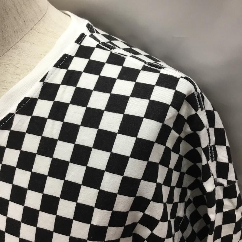シュプリーム Supreme Tシャツ 半袖 2018AW supreme Hanes CheckerTaglessTee 半袖カットソー プリントTシャツ L チェック 白 / ホワイト / X 黒 / ブラック /  メンズ USED 古着 中古 10116235