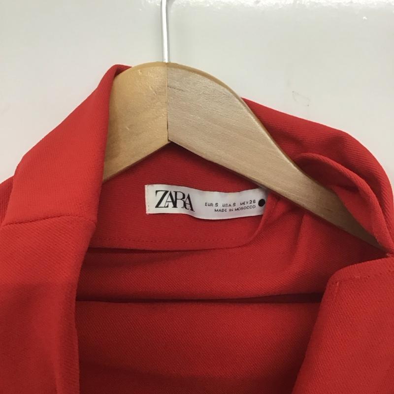 ザラ ZARA カットソー 七分袖 2257 703 601 S 無地 赤 / レッド /  レディース USED 古着 中古 10139242