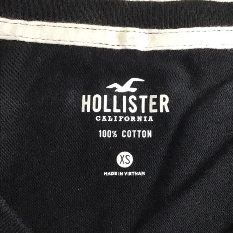 ホリスター Hollister Tシャツ 半袖 半袖カットソー プリントTシャツ クルーネックカットソー XS プリント 黒 / ブラック /  メンズ USED 古着 中古 10107248