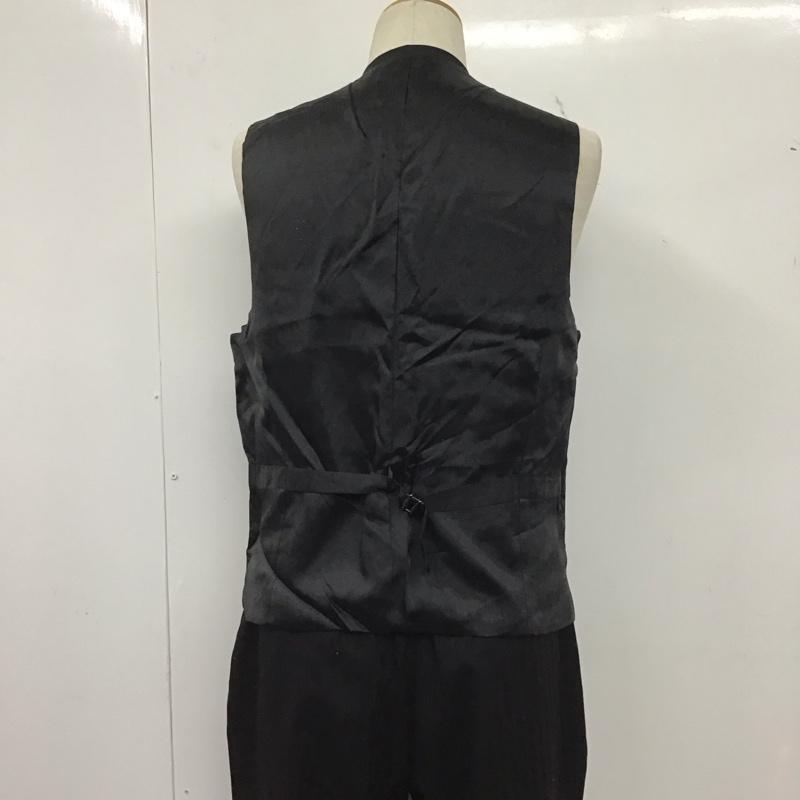 バーバリーブラックレーベル BURBERRY BLACK LABEL セットアップ セットアップ セットアップ 長袖ジャケット スラックスパンツ ベスト 3点セット ストライプ 黒 / ブラック /  メンズ USED 古着 中古 10146480