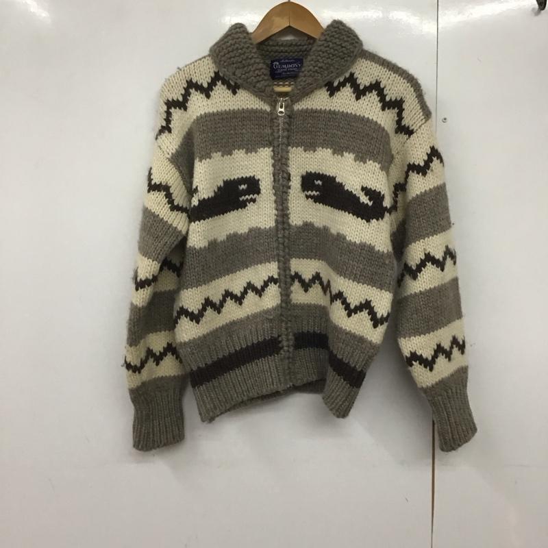 古着 USED カーディガン 長袖 ジップアップニットジャケット 長袖ニットジャケット M プリント マルチカラー / マルチカラー /  メンズ USED 古着 中古 10142366