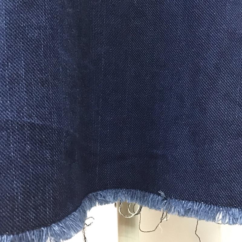 ザラベーシック ZARA BASIC ワンピース ひざ丈スカート 半袖ロングワンピース デニムワンピース クルーネック M 無地 インディゴ / インディゴ /  レディース USED 古着 中古 10116418