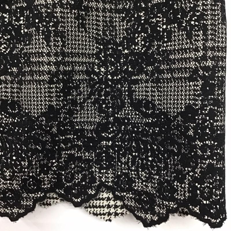 ザラ ZARA スカート ひざ丈スカート M レース柄 黒 / ブラック /  レディース USED 古着 中古 10146612