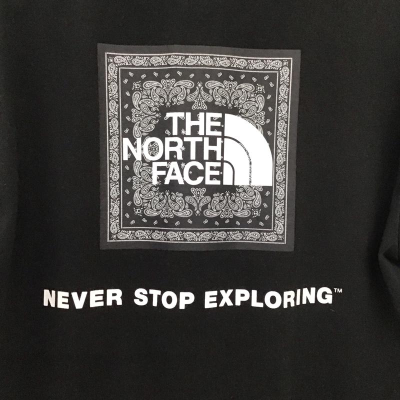 ザノースフェイス THE NORTH FACE Tシャツ 半袖 nt32108 バンダナスクエアロゴ プリントTシャツ L ロゴ、文字 黒 / ブラック /  メンズ USED 古着 中古 10132305