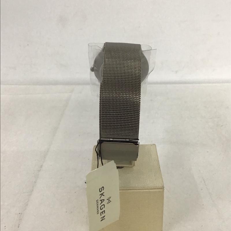 スカーゲン SKAGEN 腕時計 アナログ（クォーツ式） 233XLTTN SUNDBY TITANIUM 箱有 ロゴ、文字 銀 / シルバー / X 紺 / ネイビー /  メンズ USED 古着 中古 10134341