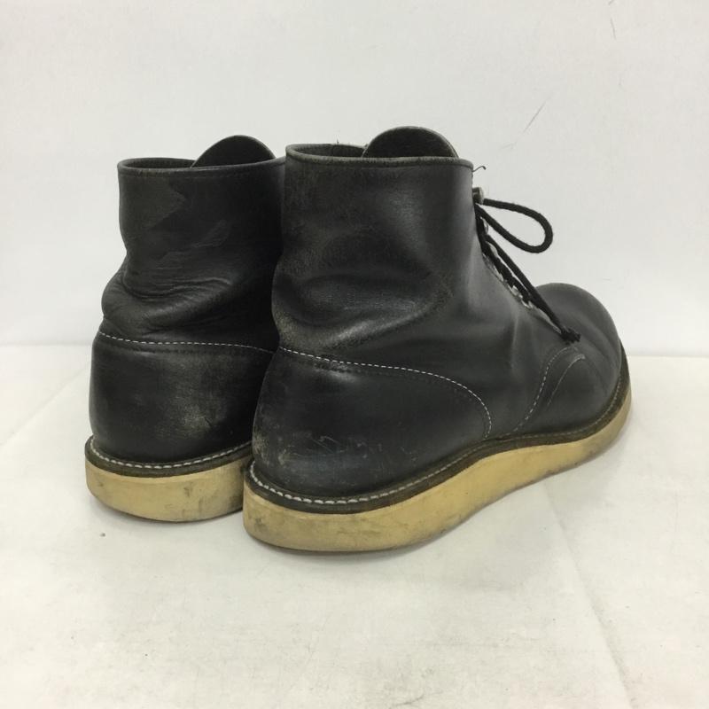 レッドウィング RED WING ブーツ ショートブーツ ワークブーツ 9.5 無地 黒 / ブラック /  メンズ USED 古着 中古 10140421