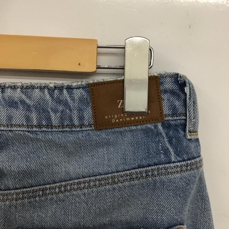 ザラ ZARA スカート ひざ丈スカート デニム タイト S 無地 水色 / ライトブルー /  レディース USED 古着 中古 10148428