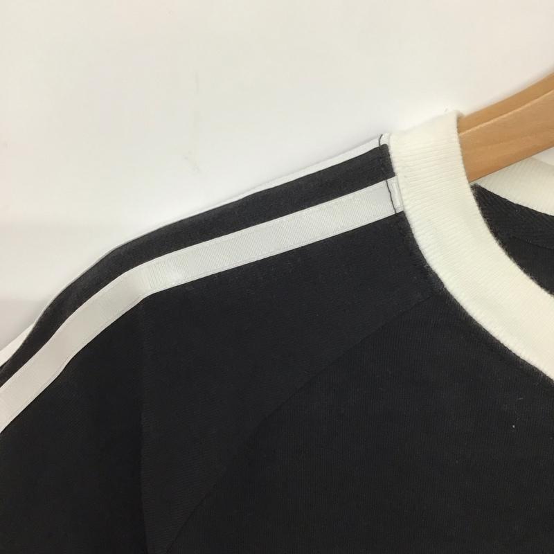 アディダス adidas Tシャツ 半袖 M ロゴ、文字 黒 / ブラック /  レディース USED 古着 中古 10140053