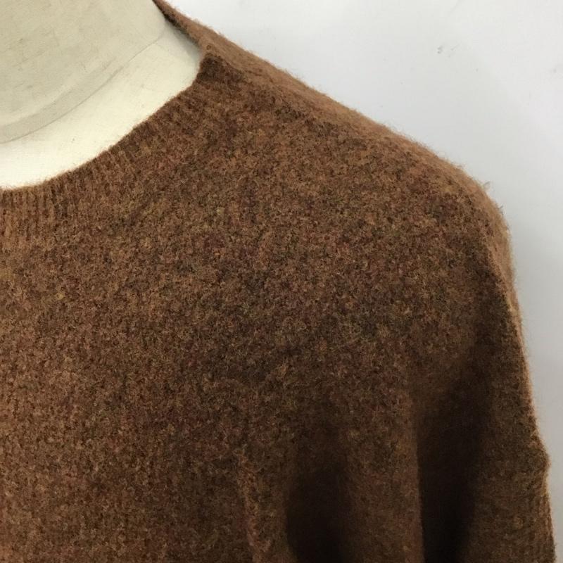 ジャーナルスタンダード JOURNAL STANDARD ニット、セーター 長袖 長袖ニットカットソー ニット セーター クルーネックニット L 無地 茶 / ブラウン /  メンズ USED 古着 中古 10118297