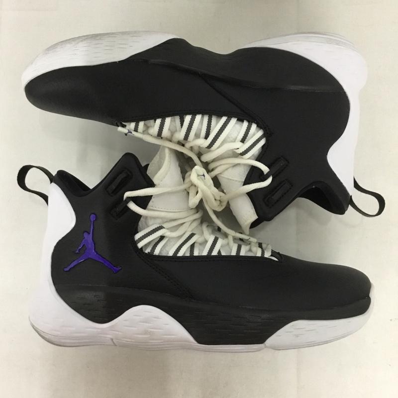 ナイキ NIKE スニーカー スニーカー AR0038-051 JORDAN SUPER FLY MVP PF 25cm 25.0cm ワンポイント 白 / ホワイト / X 黒 / ブラック / X 紫 / パープル /  レディース USED 古着 中古 10140034