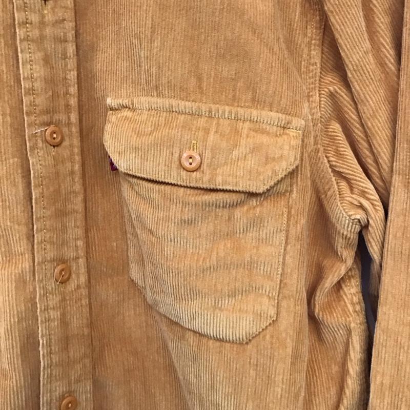 リーバイス Levi s シャツ、ブラウス 長袖 長袖シャツ コーデュロイシャツ カジュアルシャツ M ロゴ、文字 橙 / オレンジ /  メンズ USED 古着 中古 10149579