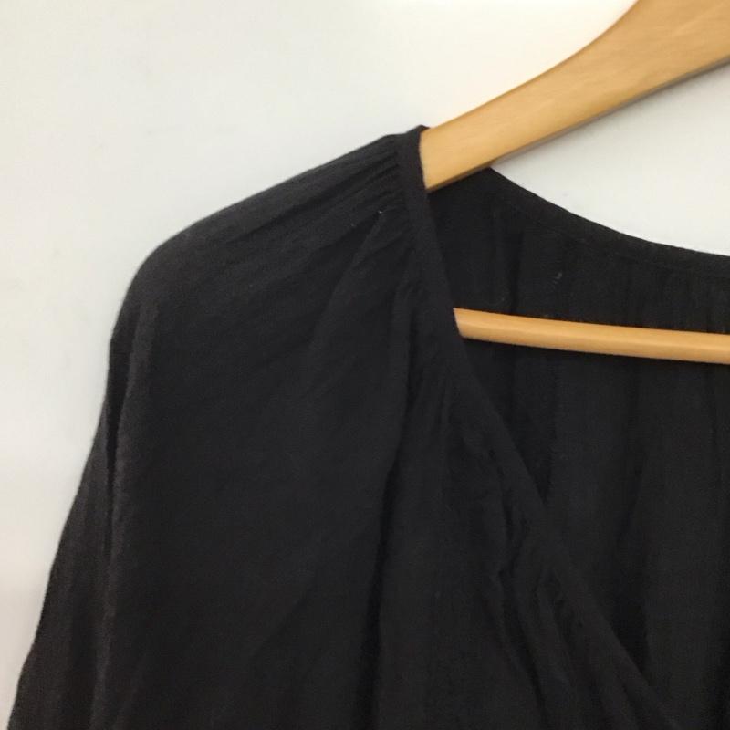 アングリッド Ungrid ワンピース ロングスカート 長袖ロングワンピース フロントボタン シャツワンピース FREE 花柄 黒 / ブラック /  レディース USED 古着 中古 10147096