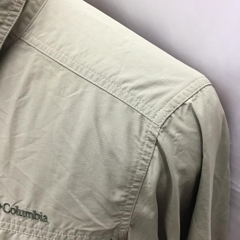 コロンビア Columbia シャツ、ブラウス 長袖 M 無地 カーキ / カーキ /  メンズ USED 古着 中古 10113467