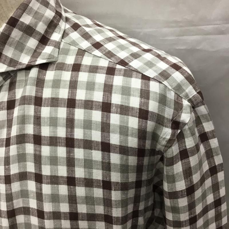 カマクラシャツ 鎌倉シャツ シャツ、ブラウス 長袖 長袖シャツ カラーシャツ ポケットシャツ 長袖カットソー チェックシャツ L チェック マルチカラー / マルチカラー /  メンズ USED 古着 中古 10119403