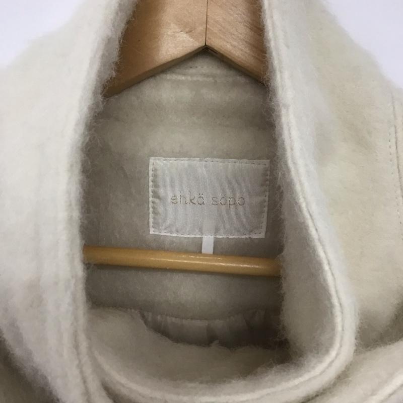 エヘカソポ ehka sopo コート コート一般 ショートコート アウター カジュアルジャケット FREE 無地 アイボリー / アイボリー /  レディース USED 古着 中古 10145456