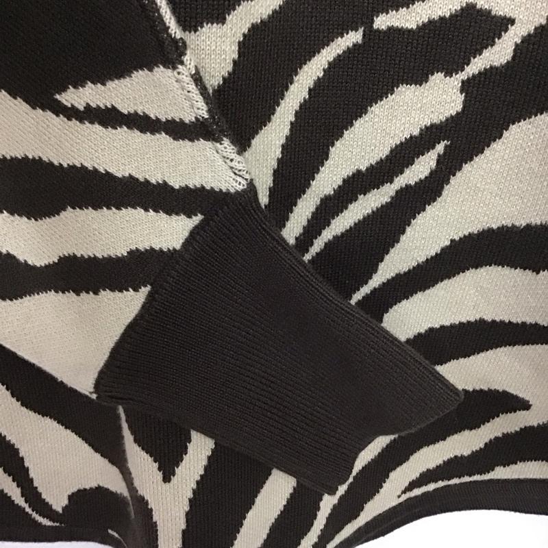 スローバイスライ THROW by SLY ニット、セーター 長袖 030DA070-5470 ZEBRA MG TURTLE TOPS FREE ゼブラ柄 マルチカラー / マルチカラー /  レディース USED 古着 中古 10140222