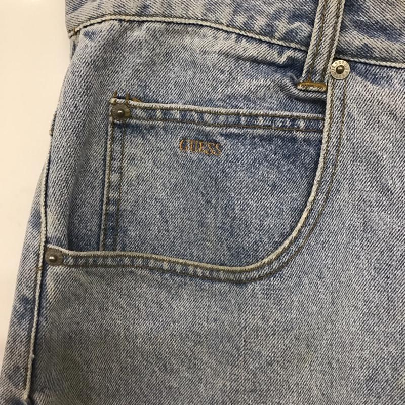 ゲス Guess パンツ デニム、ジーンズ デニムパンツ ワイドパンツ カジュアルパンツ 34 ロゴ、文字 インディゴ / インディゴ /  メンズ USED 古着 中古 10146178