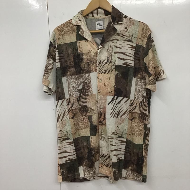 ザラ ZARA シャツ、ブラウス 半袖 半袖シャツ プリントシャツ カラーシャツ L プリント マルチカラー / マルチカラー /  メンズ USED 古着 中古 10131006